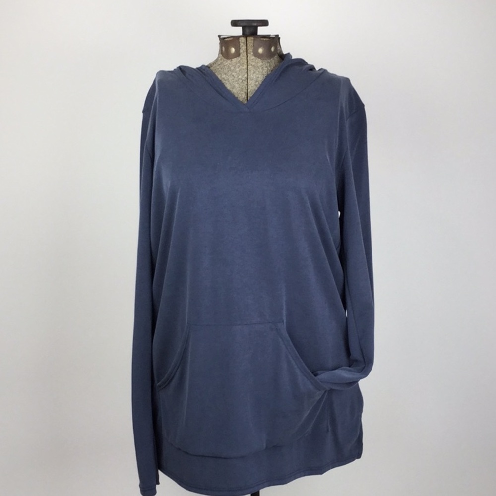 NWT Honey&Lace Carmel Denim Colored Hoodie Medium